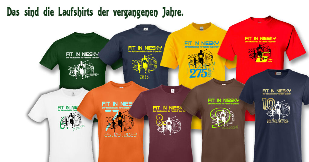 Holzhauslauf-Shirts Collektion
